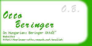 otto beringer business card